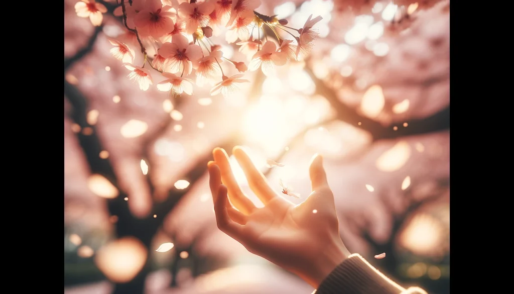 桜の花びらキャッチのスピリチュアルな意味